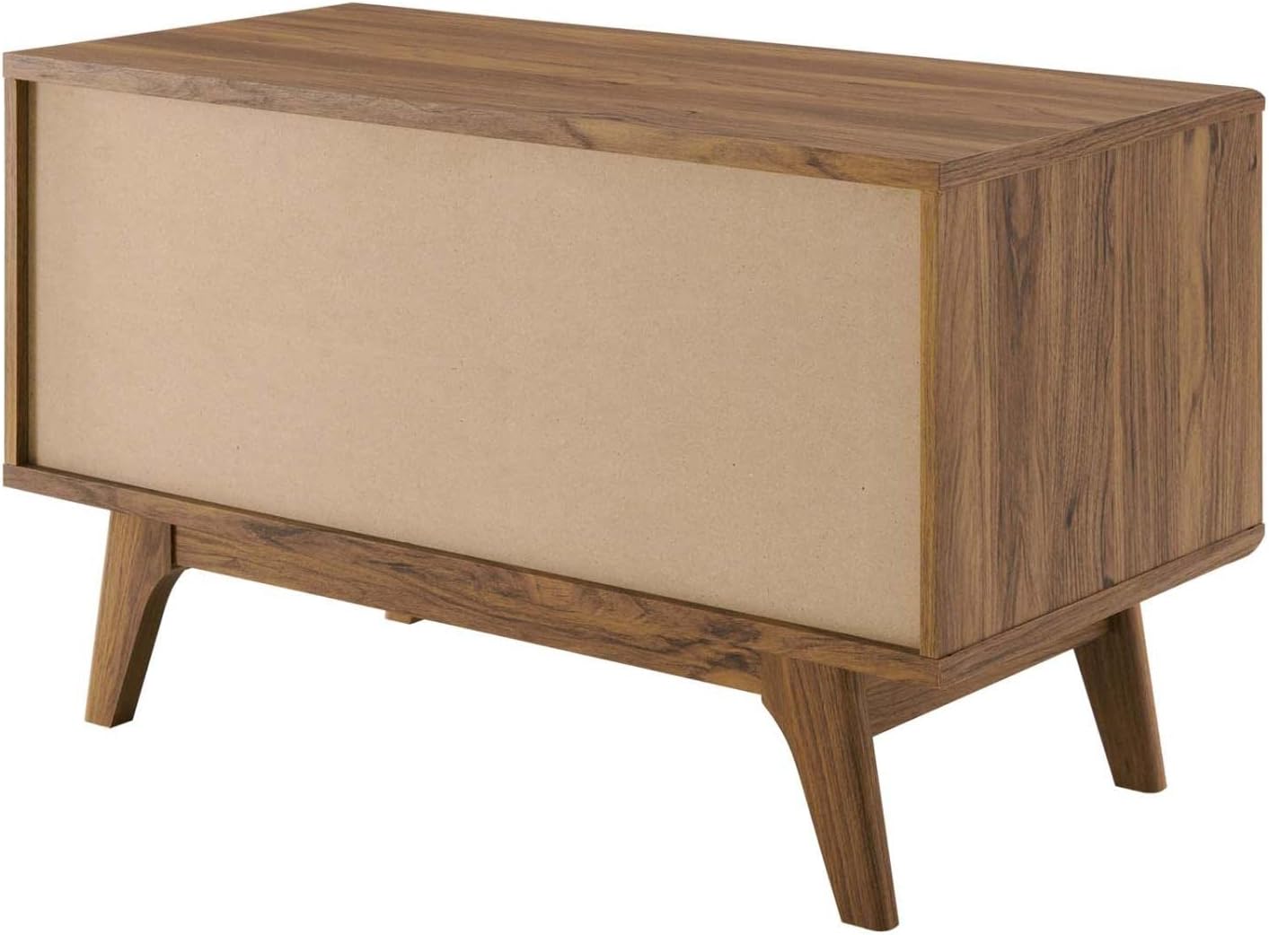 Modway Render Mid-Century Modern 37" Vinyl Record Display Stand in Walnut, 37 Inch