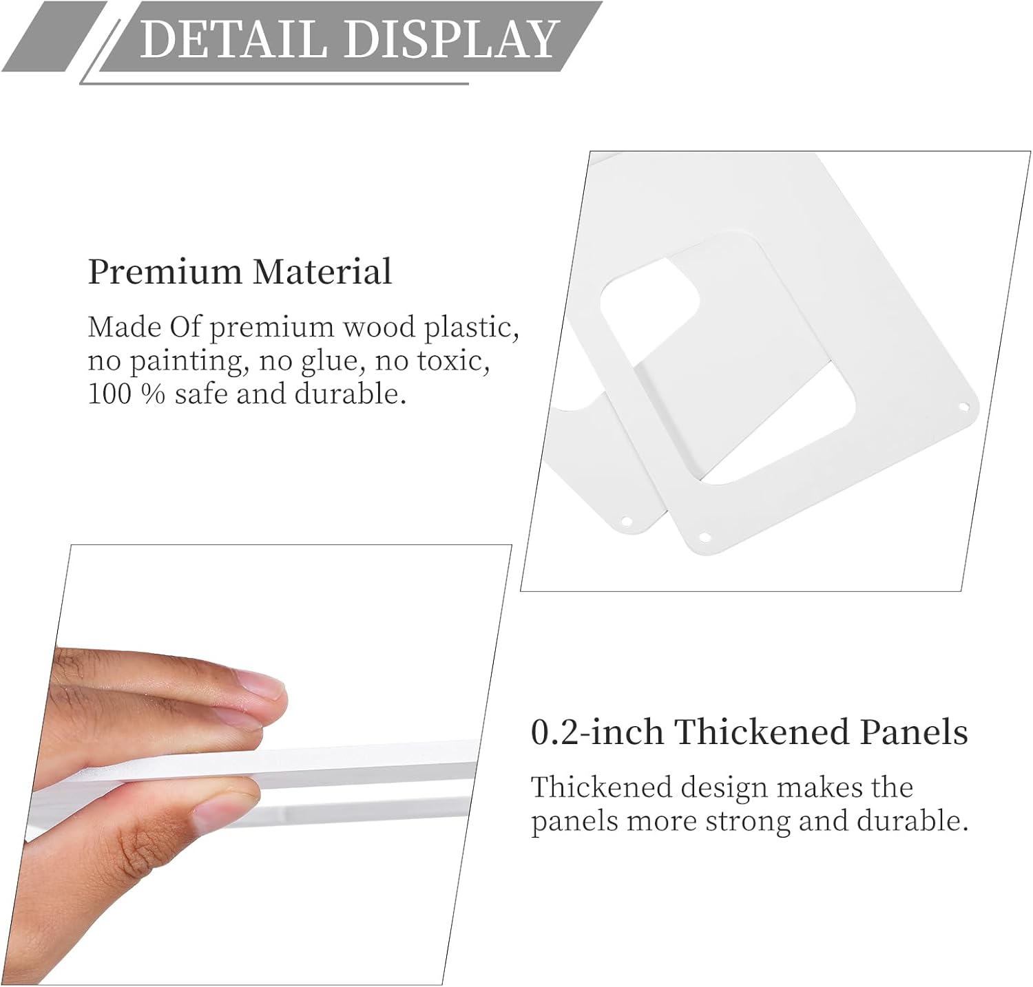 ANMINY 48 PCS Hanging Room Divider Decorative Thick Wall Privacy Screen Panels Set Modern Geometric Pattern Hollow Out Design for Bedroom Living Dining Room Kitchen Office Restaurant Decor - White