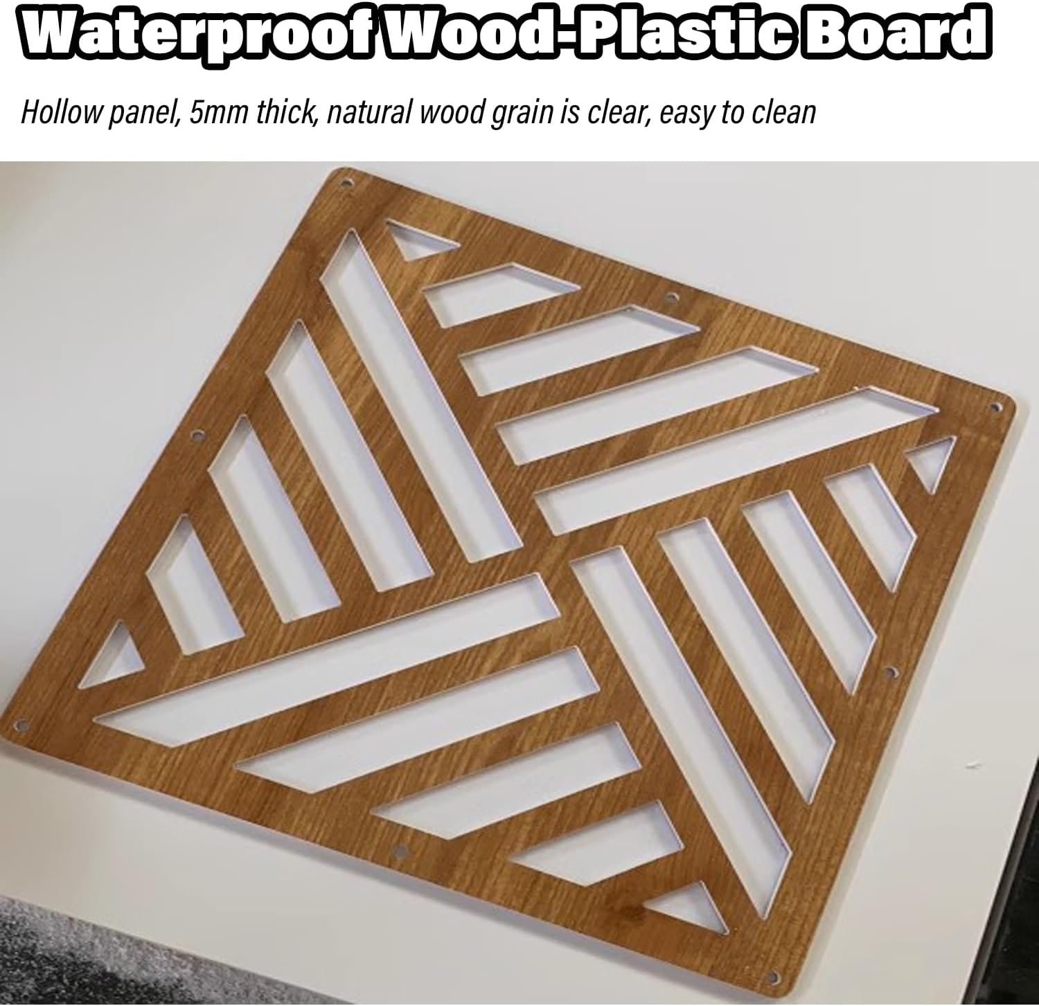 Hanging Room Dividers Panels from Ceiling, Wood Plastic Privacy Partitions Panel Screen, Simple Hanging Screen Home Decor Hollow Screen Adornment (Color : Natural, Size : 12Pcs)