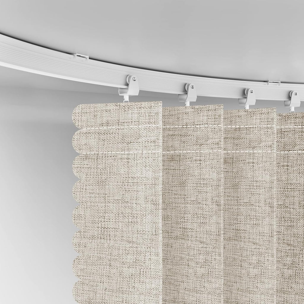 AJAZZ 100% Blackout Room Divider Curtains Screen Partitions, Blackout Sound Reducing Divider Room Panel for Doorway Glass Window Sliding Door Patio(Cream White, W100 x L84, 1 Pack)