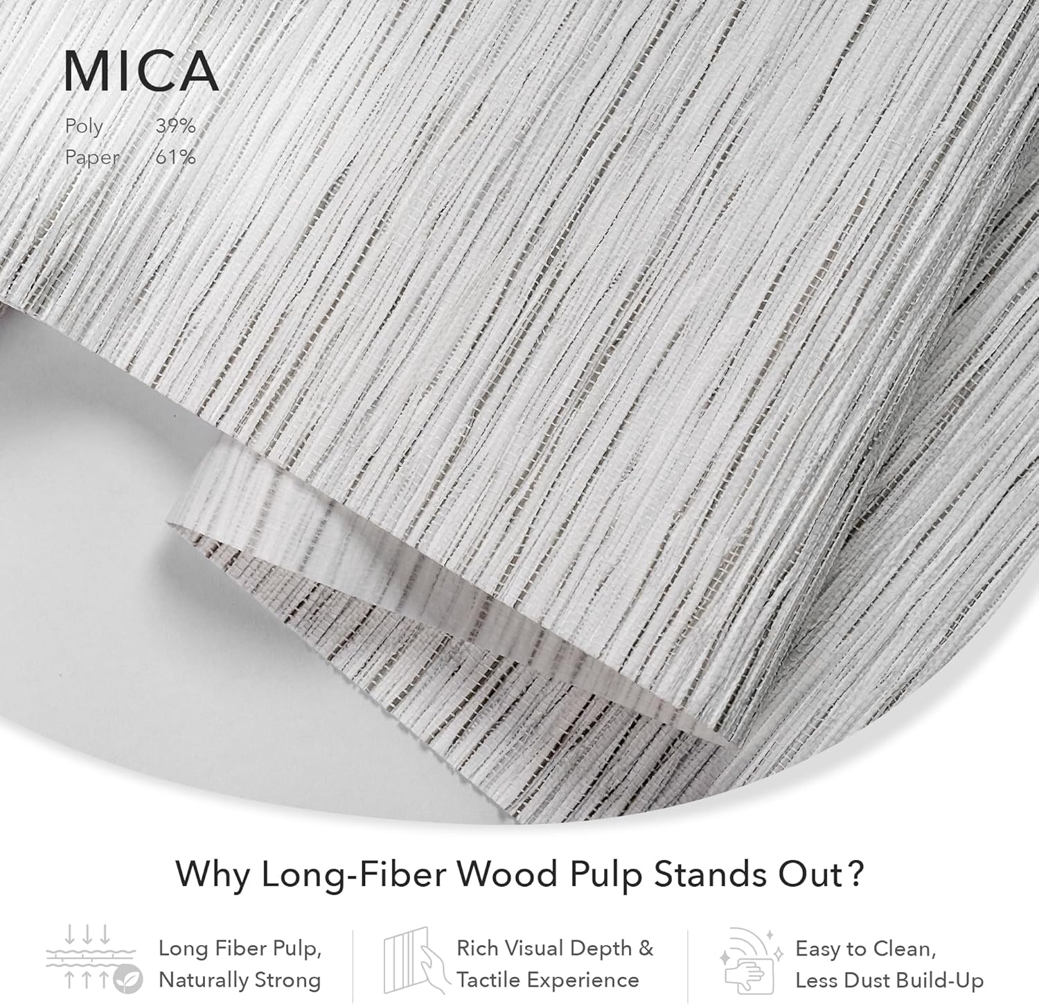 GoDear Design Adjustable Sliding Panel Track Blinds, Vertical Blinds, Room Dividers Walls, Closet Doors, Extendable Track from 45.8" to 86" W, Trimmable Panel Curtains Up to 96" H, Mica